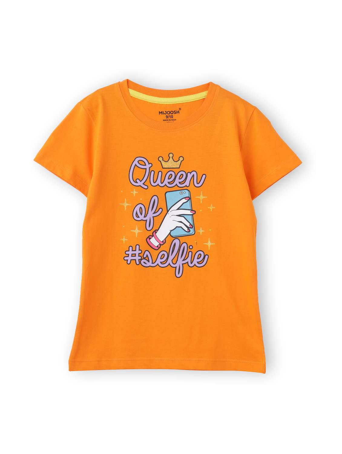 girls front print short sleeve t-shirt