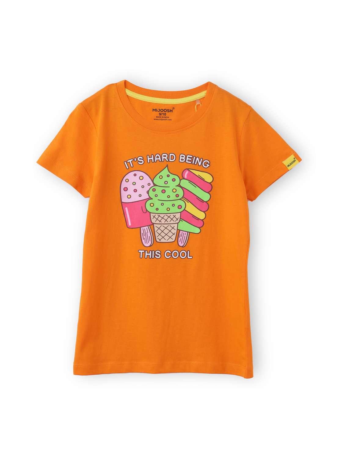 girls front print short sleeve t-shirt