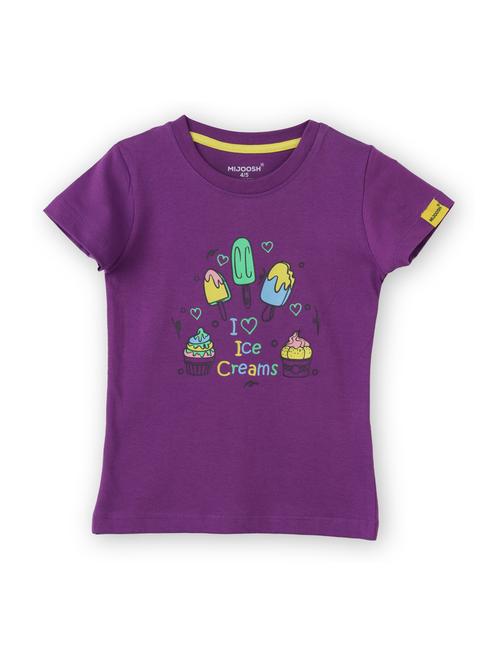 girls front print short sleeve t-shirt - 21614923 - Standard Image - 0