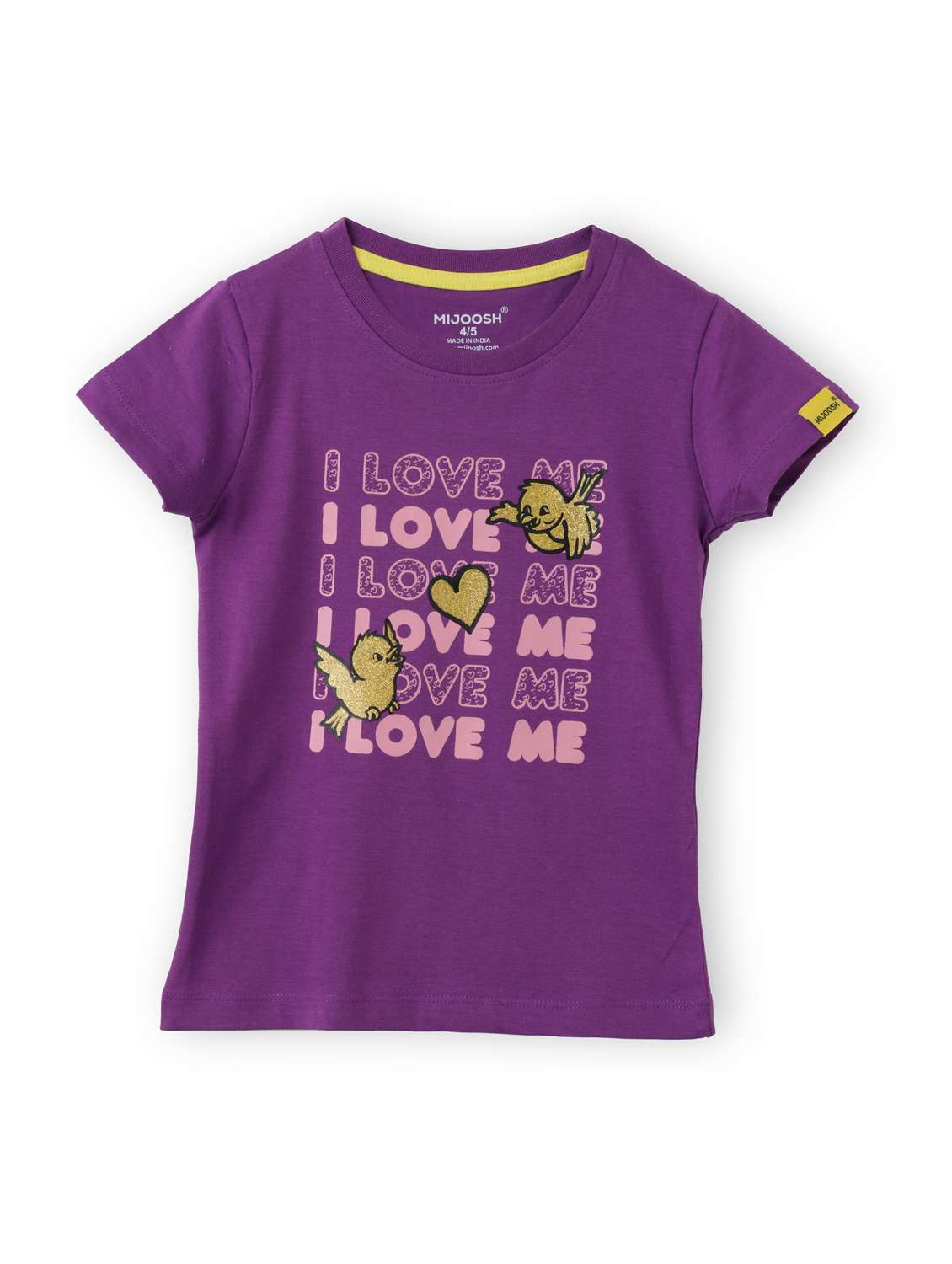 girls front print short sleeve t-shirt
