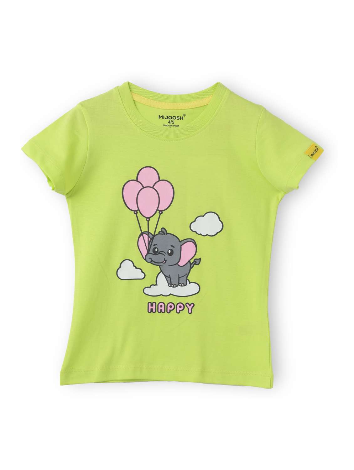girls front print short sleeve t-shirt