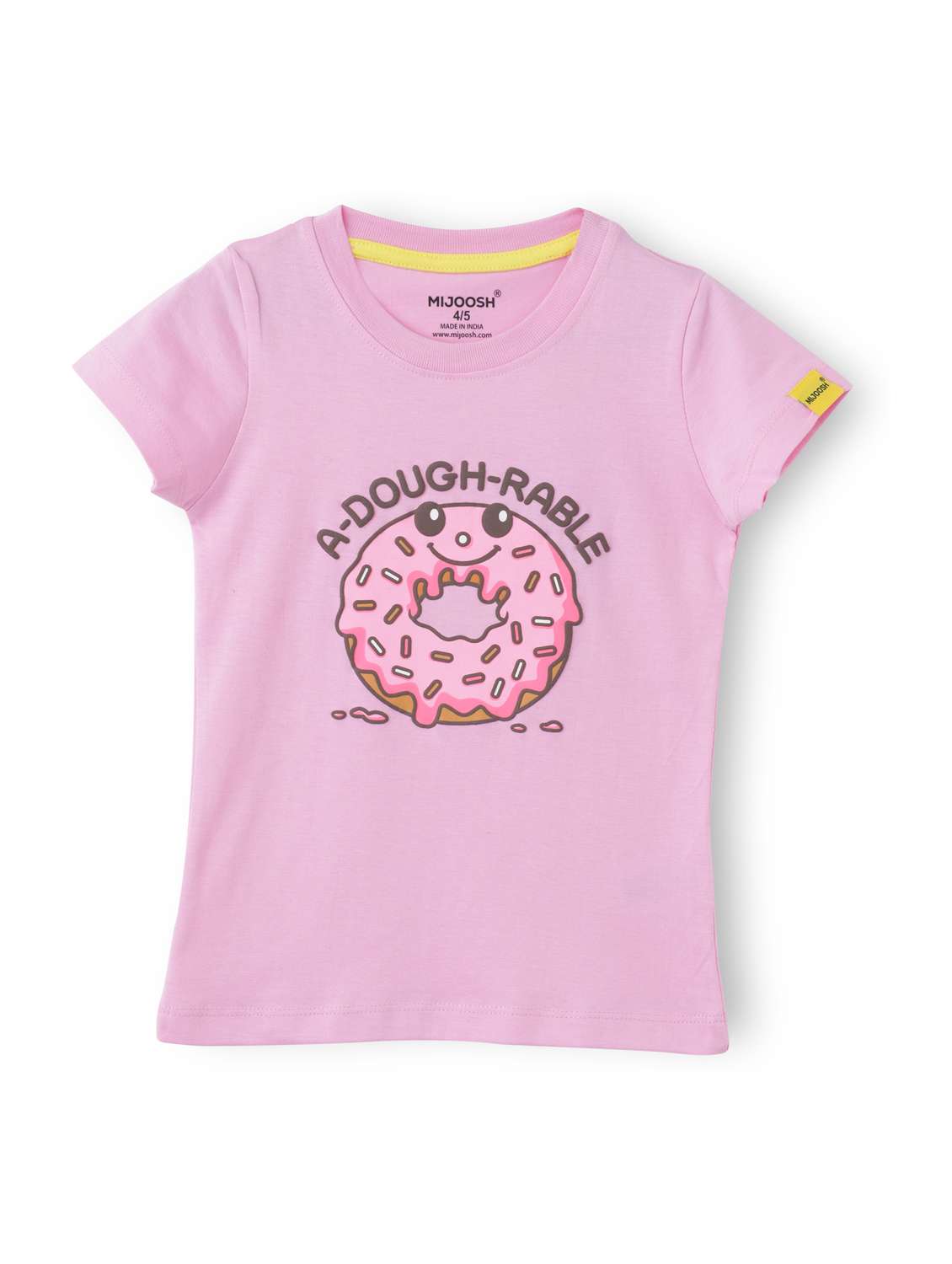 girls front print short sleeve t-shirt
