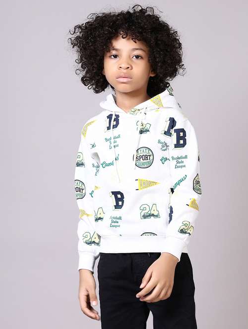 white cotton all over print sweatshirt - 21615655 -  Standard Image - 0