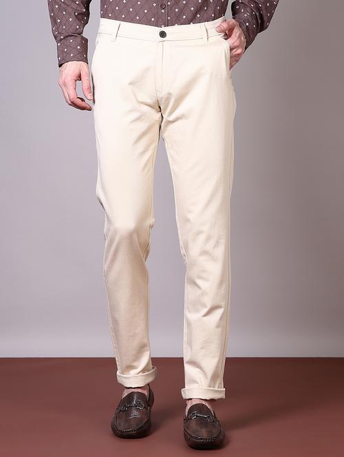 men solid mid rise chinos trouser - 21615714 -  Standard Image - 0