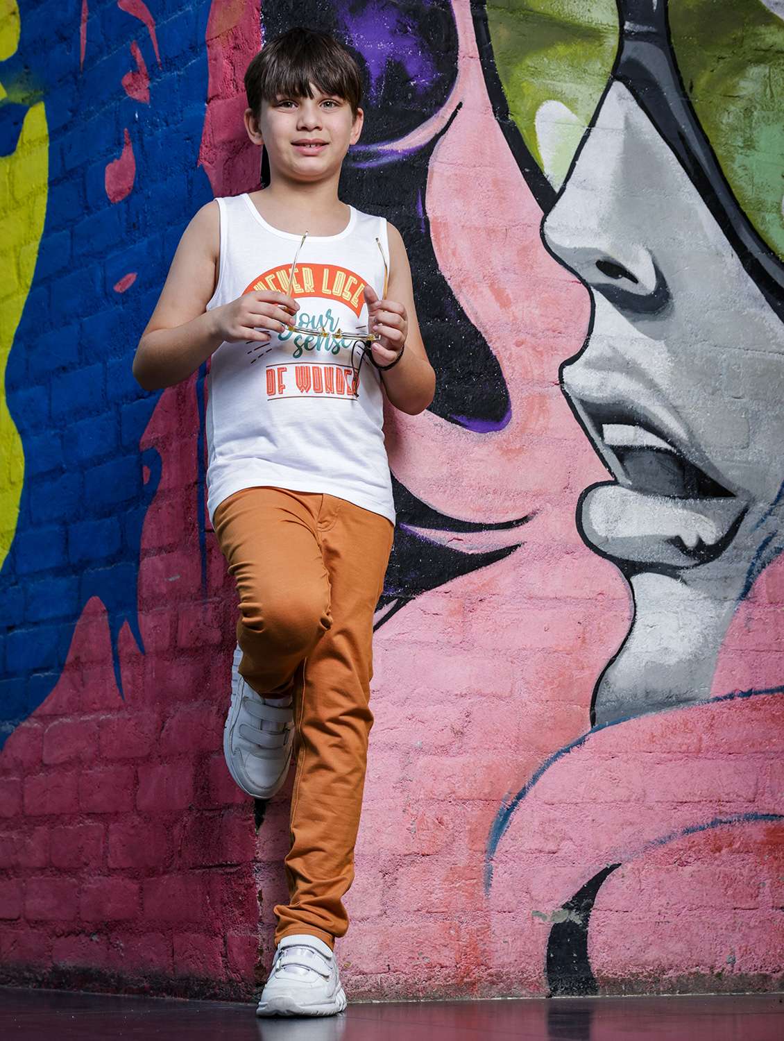 boys printed round neck vest - 21615930 - Standard Image - 5