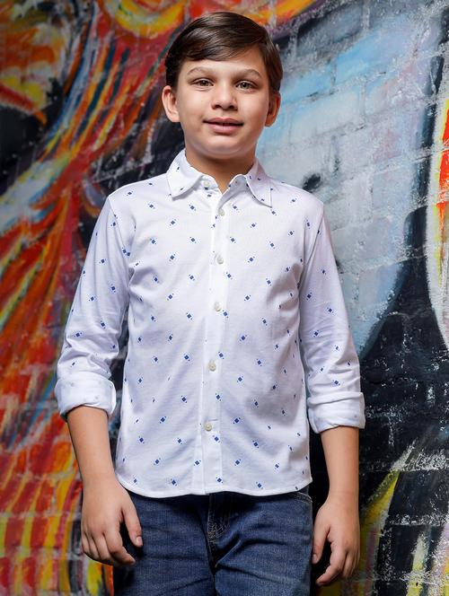 boys printed long sleeves shirt - 21616001 - Standard Image - 0