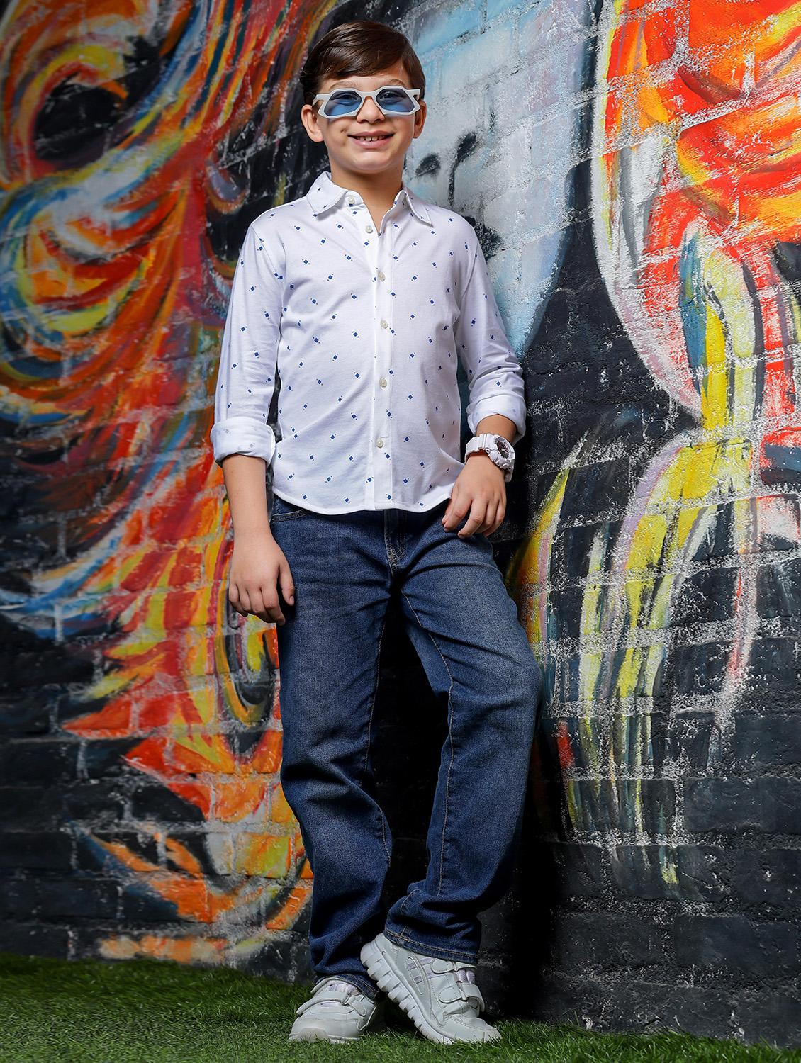 boys printed long sleeves shirt - 21616001 - Standard Image - 3