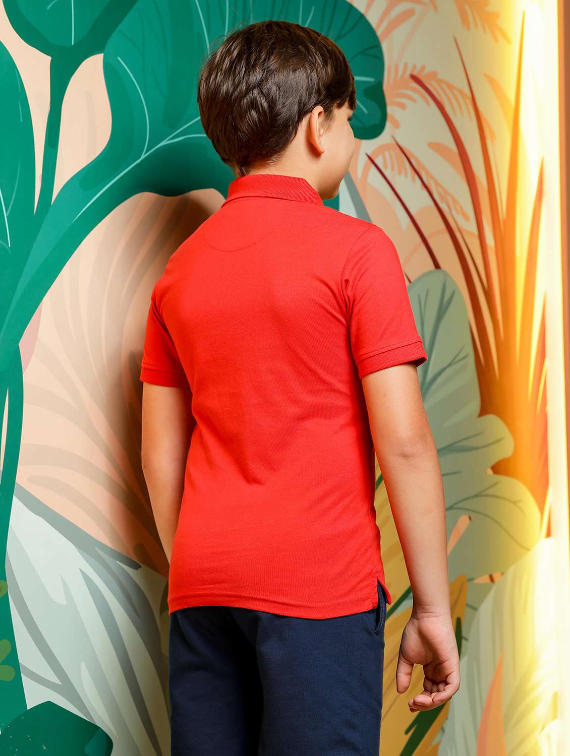 boys solid short sleeves polo t-shirt - 21617016 - Standard Image - 3