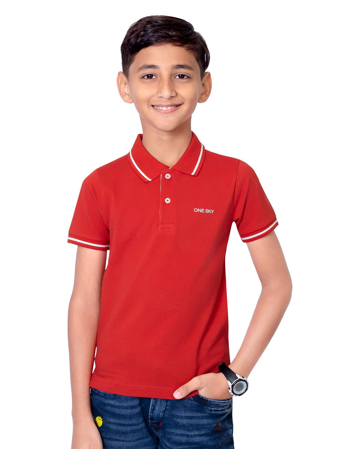 boys solid short sleeves polo t-shirt