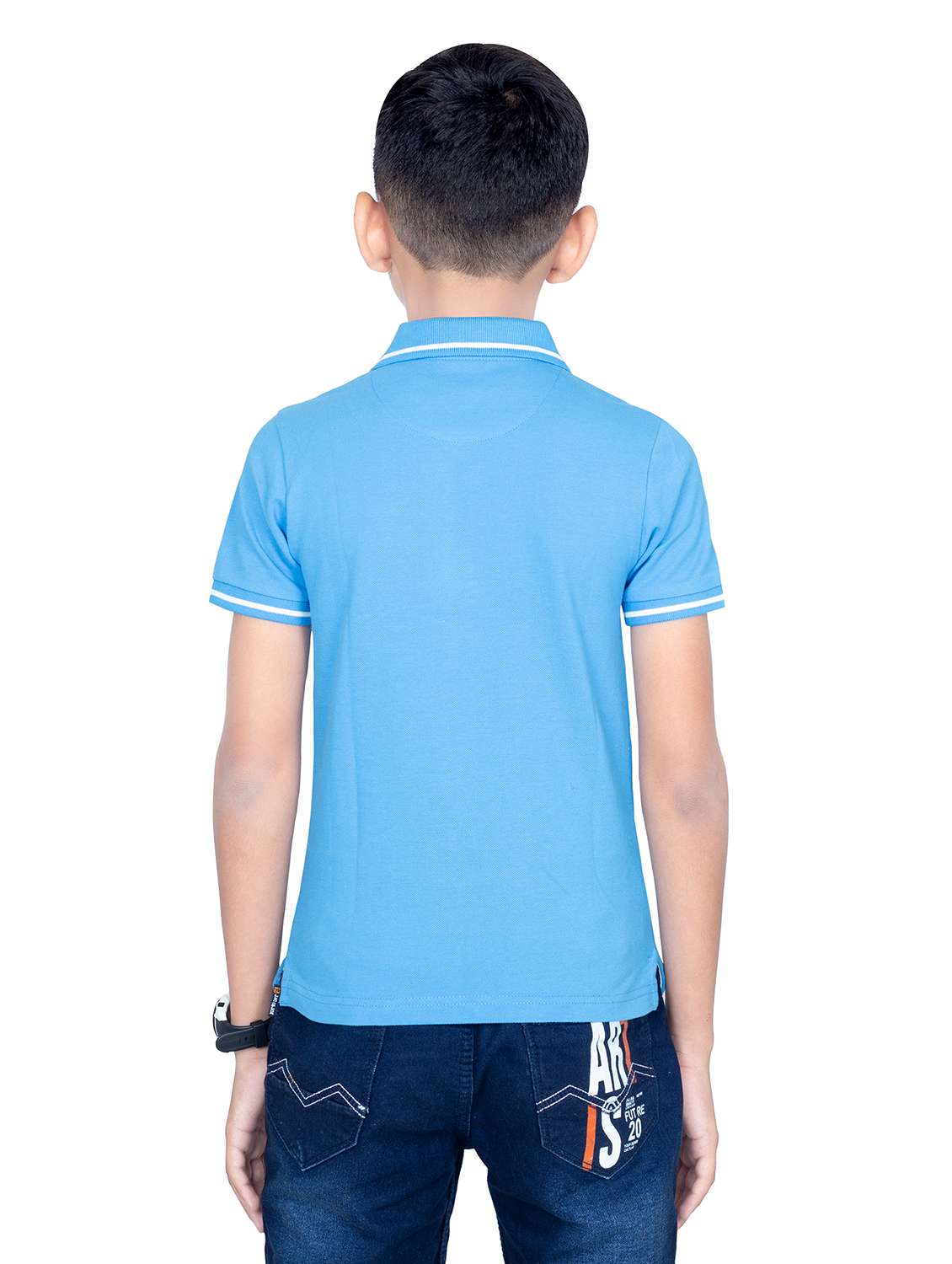 boys solid short sleeves polo t-shirt - 21617032 -  Standard Image - 3