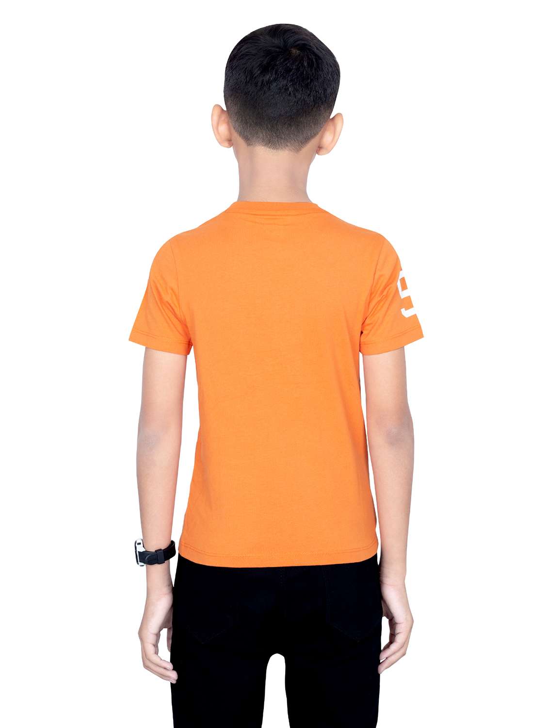 boys round neck front print short sleeves t-shirt - 21617035 -  Standard Image - 3