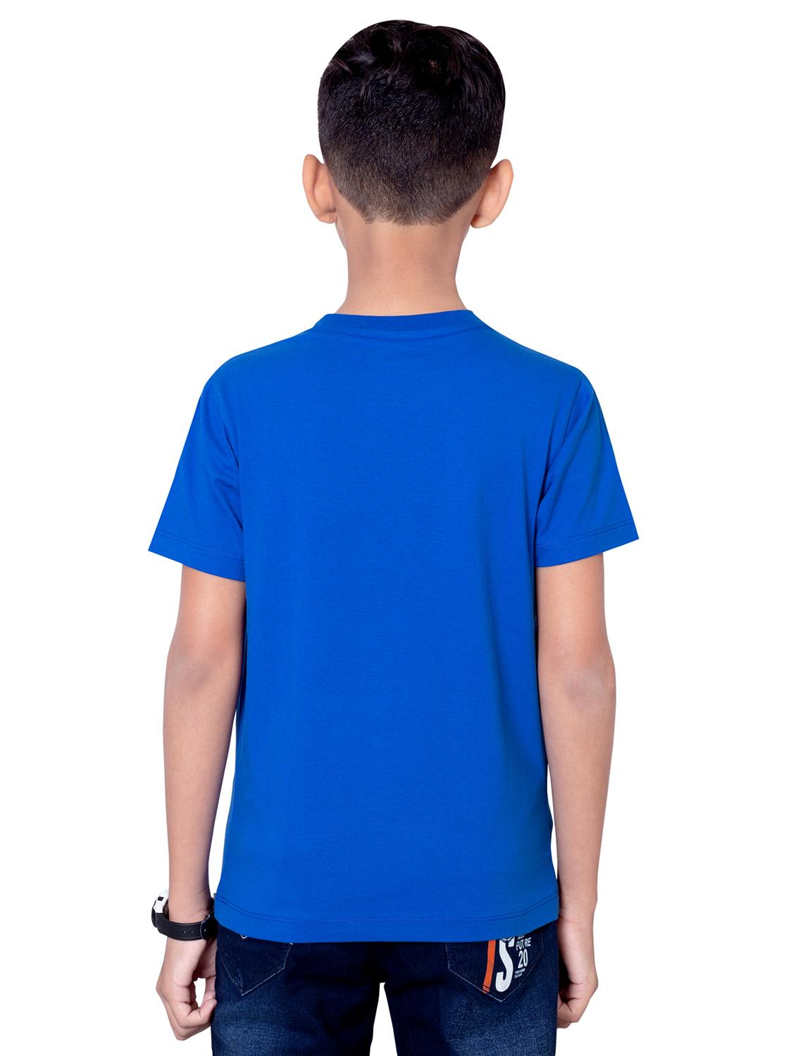 boys round neck chest print short sleeves t-shirt - 21617050 - Standard Image - 3