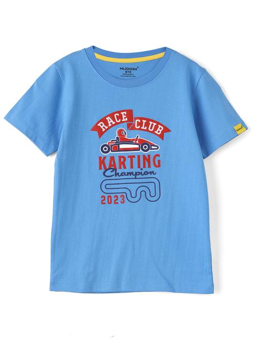 boys crew neck front print short sleeves t-shirt - 21617083 - Standard Image - 0