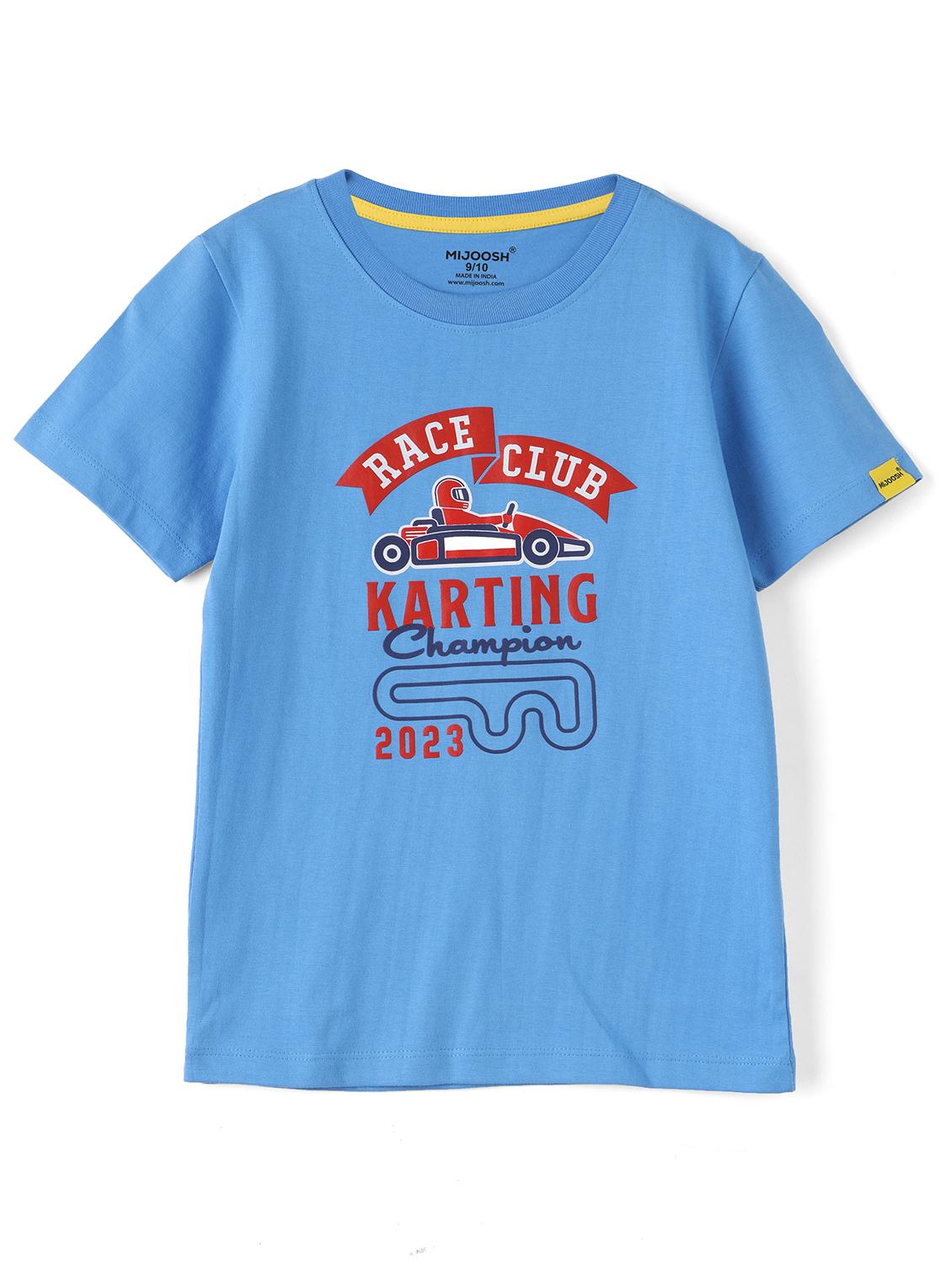 boys crew neck front print short sleeves t-shirt - 21617083 - Zoom Image - 0