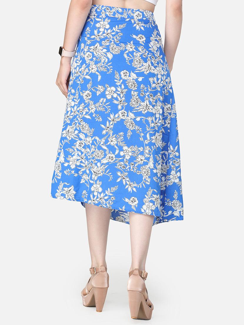 women mid-rise floral printed a-line skirt - 21617226 - Standard Image - 3