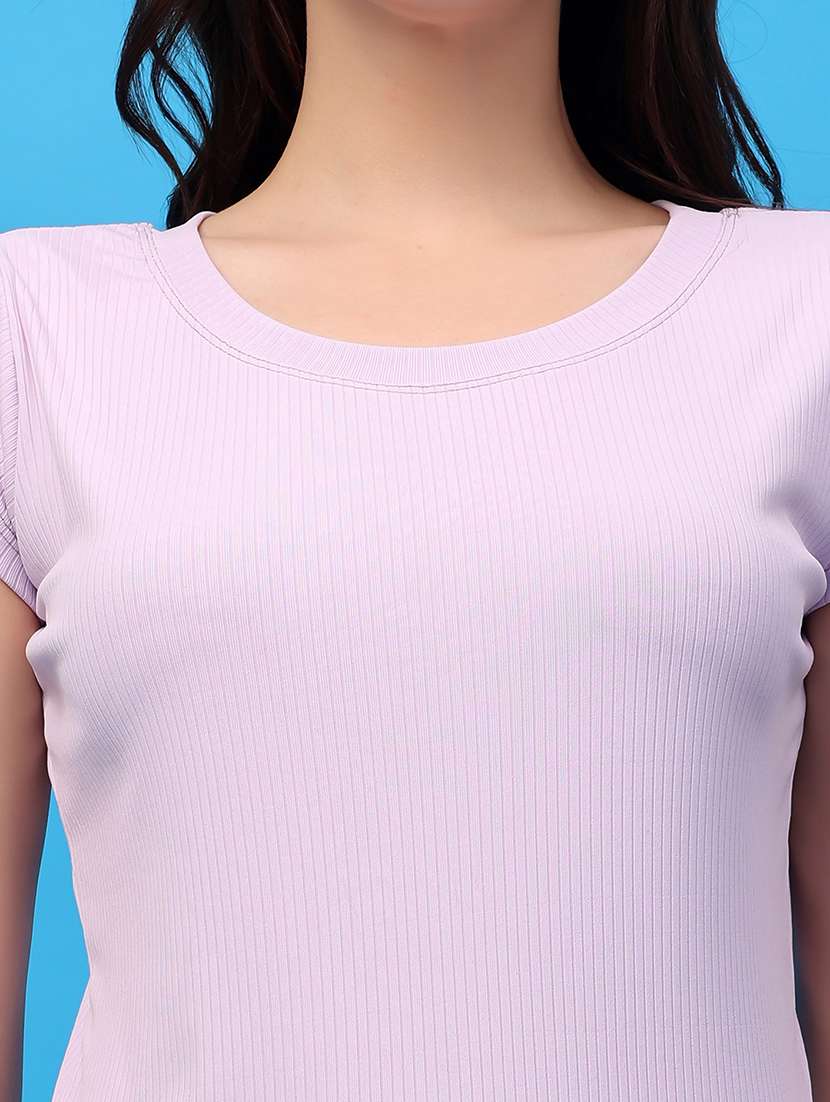 women solid round neck top - 21617274 - Standard Image - 5