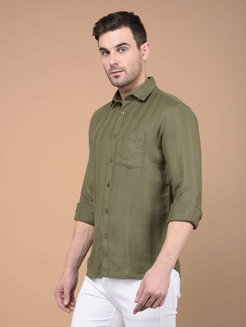 men long sleeves striped casual shirt