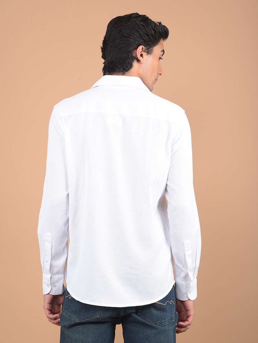 men long sleeves solid casual shirt - 21617301 -  Standard Image - 3