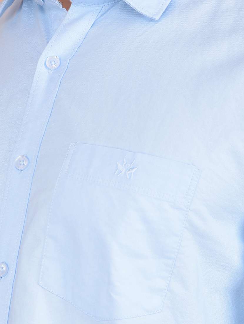 men long sleeves solid casual shirt - 21617306 -  Standard Image - 5