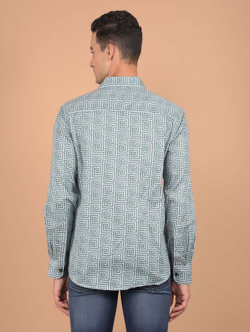 men long sleeves printed shirt - 21617338 -  Standard Image - 3