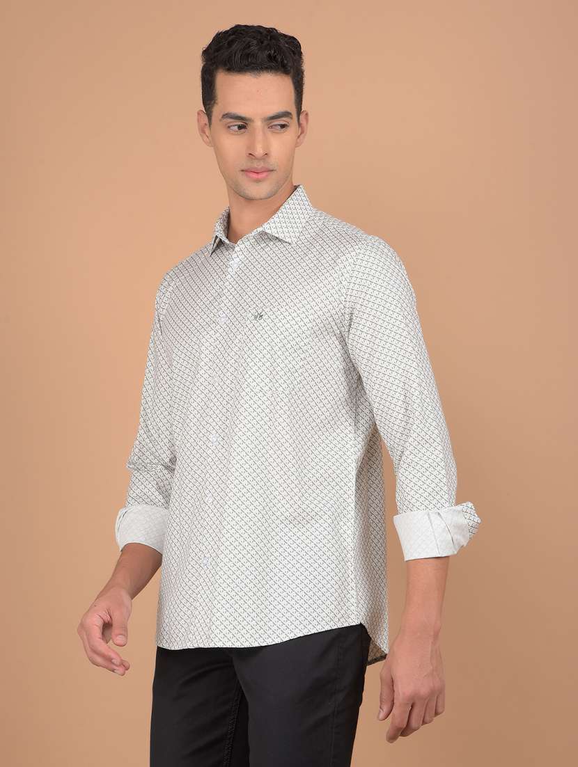 men long sleeves printed shirt