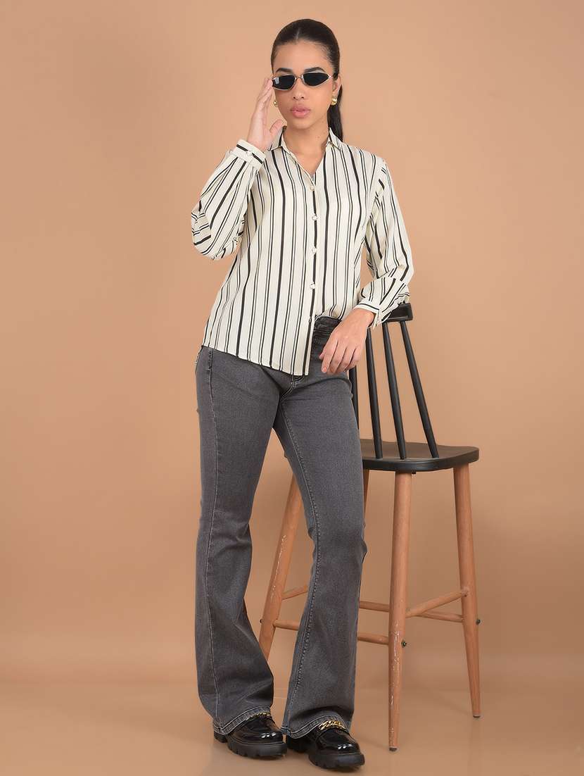 women grey solid bootcut jean - 21617393 -  Standard Image - 5