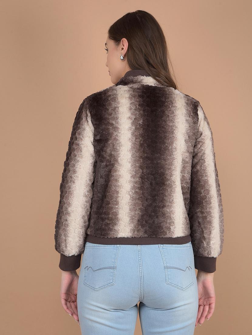 women self design long sleeves jacket - 21617396 - Standard Image - 3