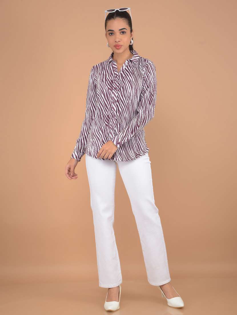 women printed collared shirt - 21617406 -  Standard Image - 5