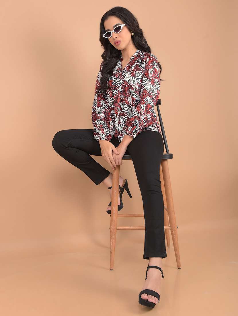 women printed long sleeves top - 21617419 -  Standard Image - 5