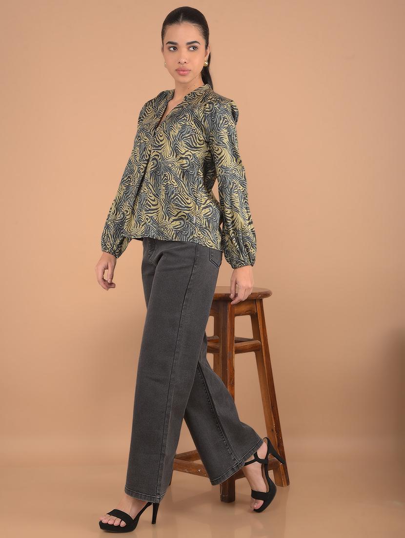women abstract printed regular top - 21617420 - Standard Image - 3