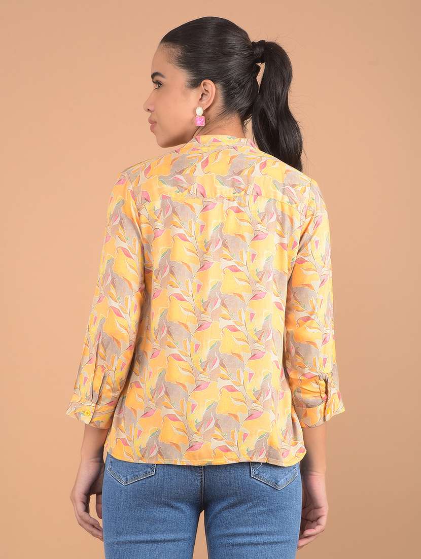 women printed three quarter sleeves top - 21617421 - Standard Image - 3