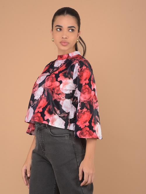 women multicolored floral printed crop top - 21617423 -  Standard Image - 0