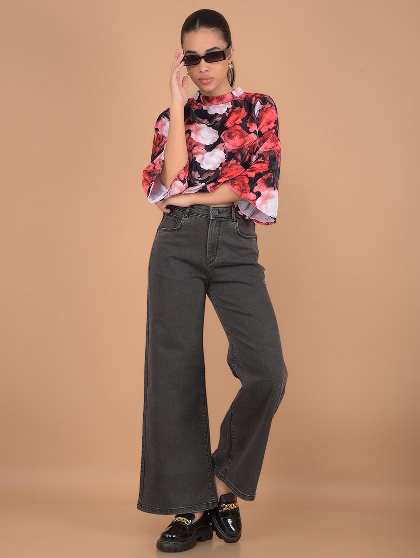 women multicolored floral printed crop top - 21617423 - Standard Image - 5