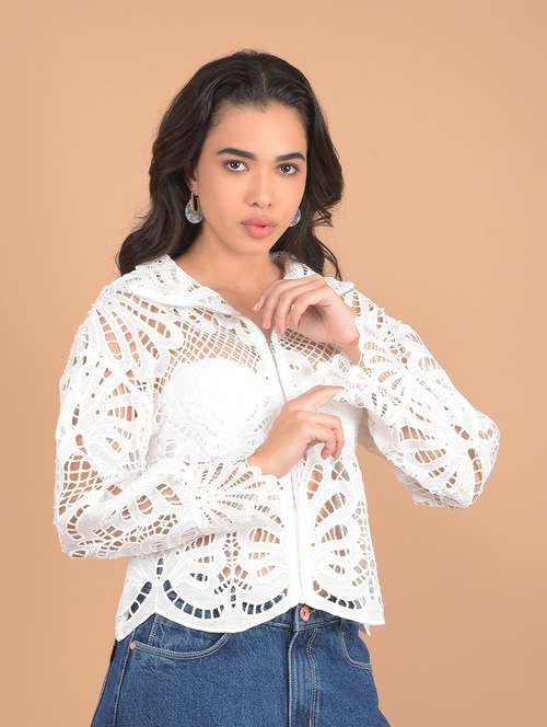 women self design long sleeves top - 21617430 -  Standard Image - 0