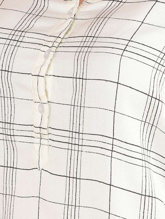 women white checks regular top - 21617433 - Standard Image - 5