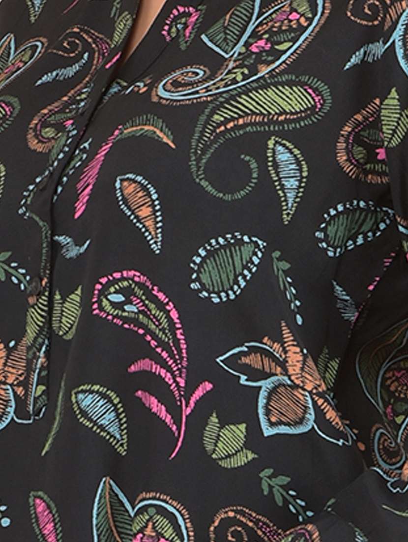women black paisley printed regular top - 21617436 -  Standard Image - 5