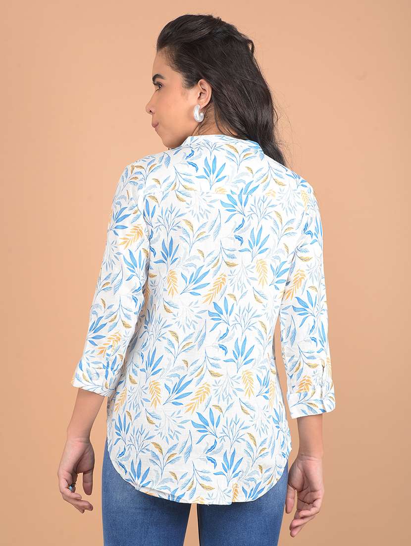 women white floral printed regular top - 21617440 -  Standard Image - 3