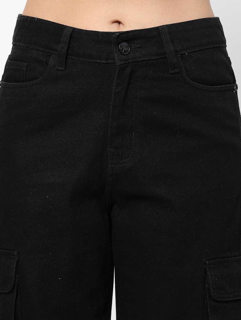 women solid cargo pant - 21617452 -  Standard Image - 5