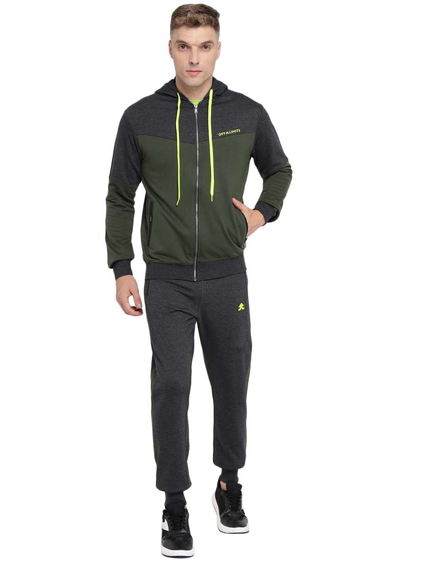 men color block long sleeves track suit - 21617467 -  Zoom Image - 0