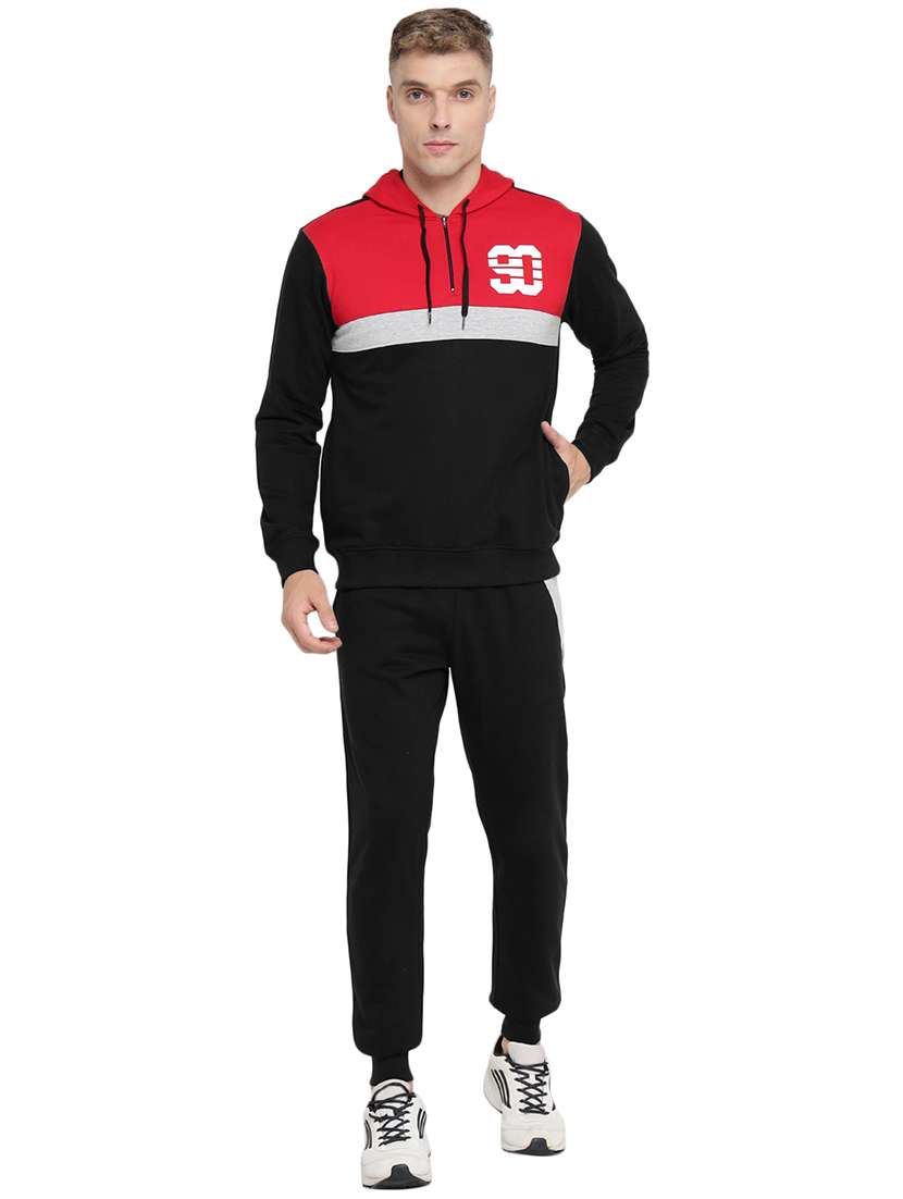men color block hooded tracksuit - 21617468 -  Zoom Image - 0