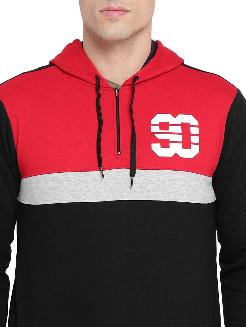 men color block hooded tracksuit - 21617468 -  Standard Image - 5