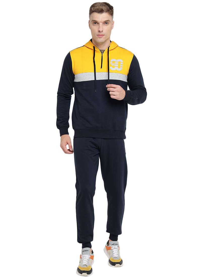 men color block hooded tracksuit - 21617469 - Zoom Image - 0