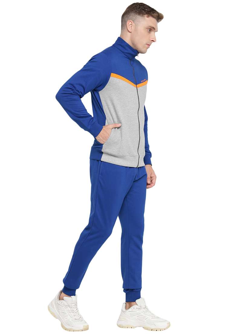men color block long sleeves tracksuit - 21617471 -  Standard Image - 3