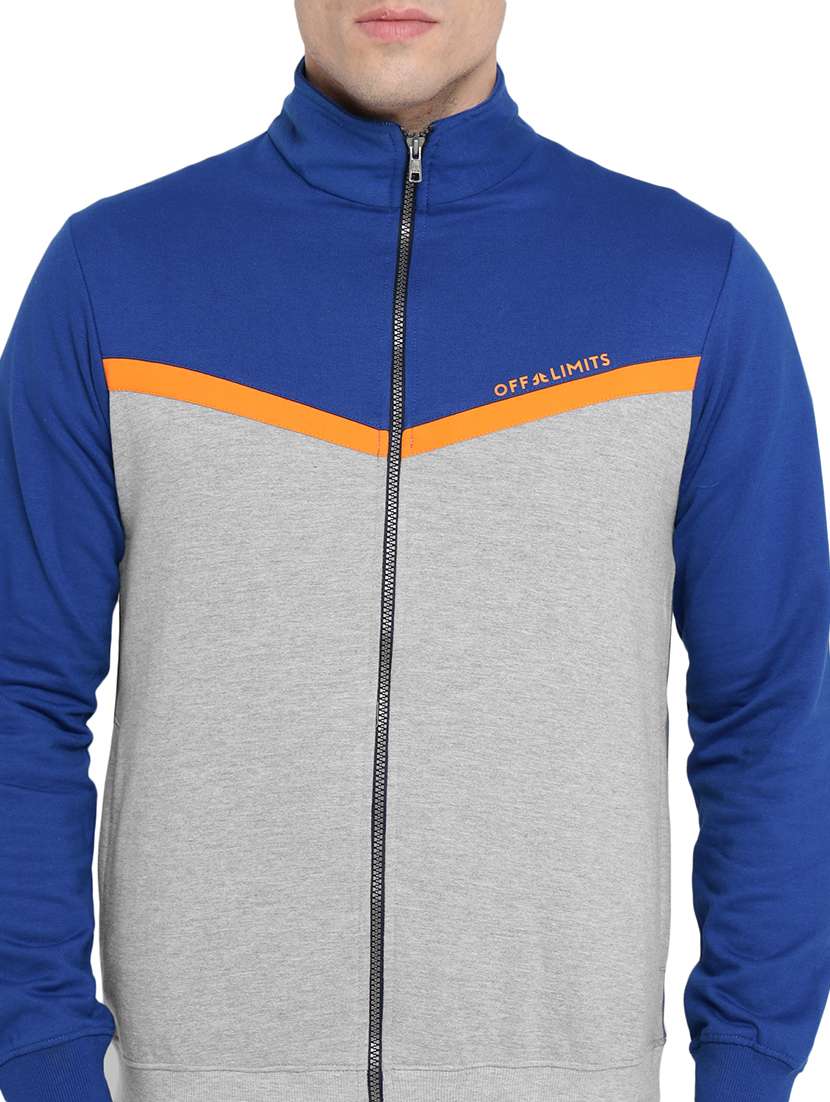 men color block long sleeves tracksuit - 21617471 -  Standard Image - 5