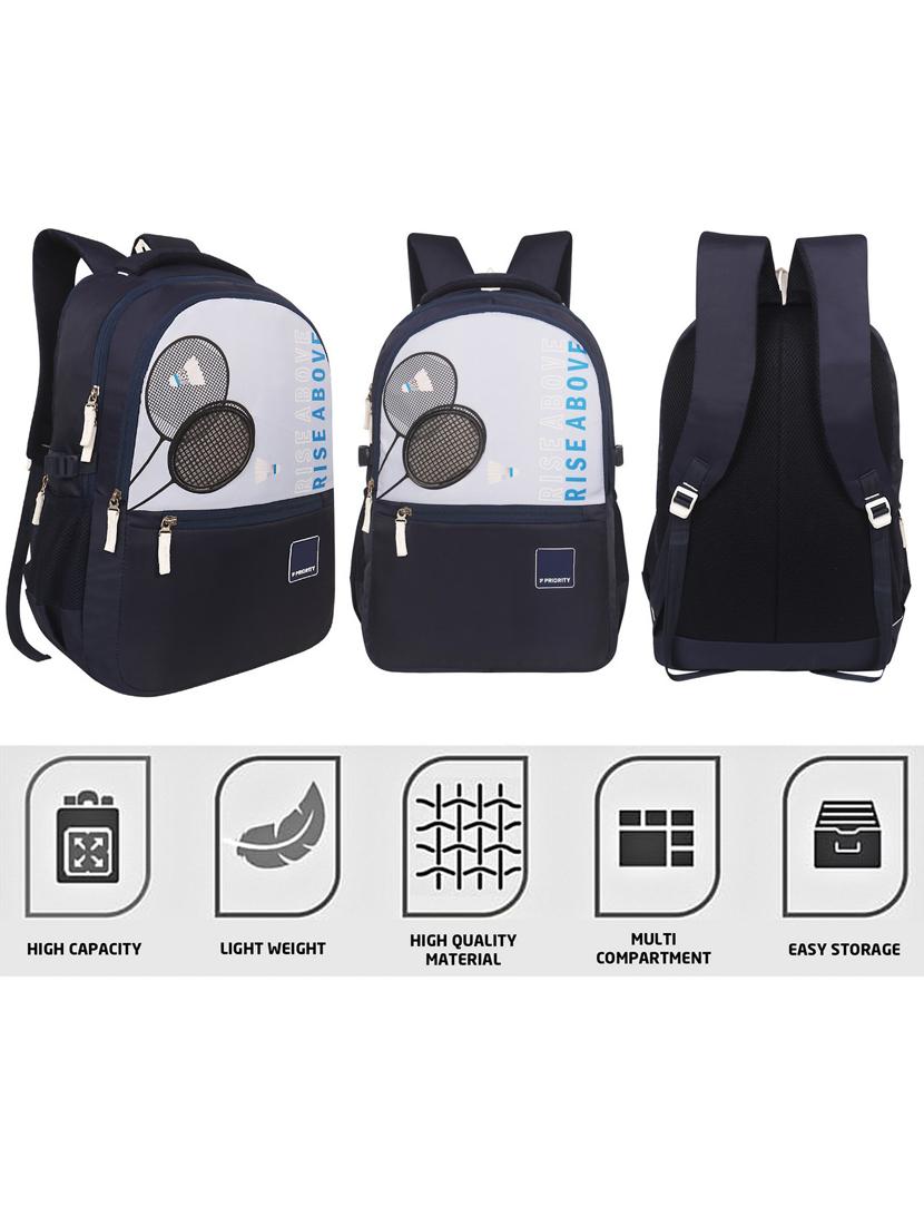 men navy blue adjustable straps backpack - 21617524 - Standard Image - 5