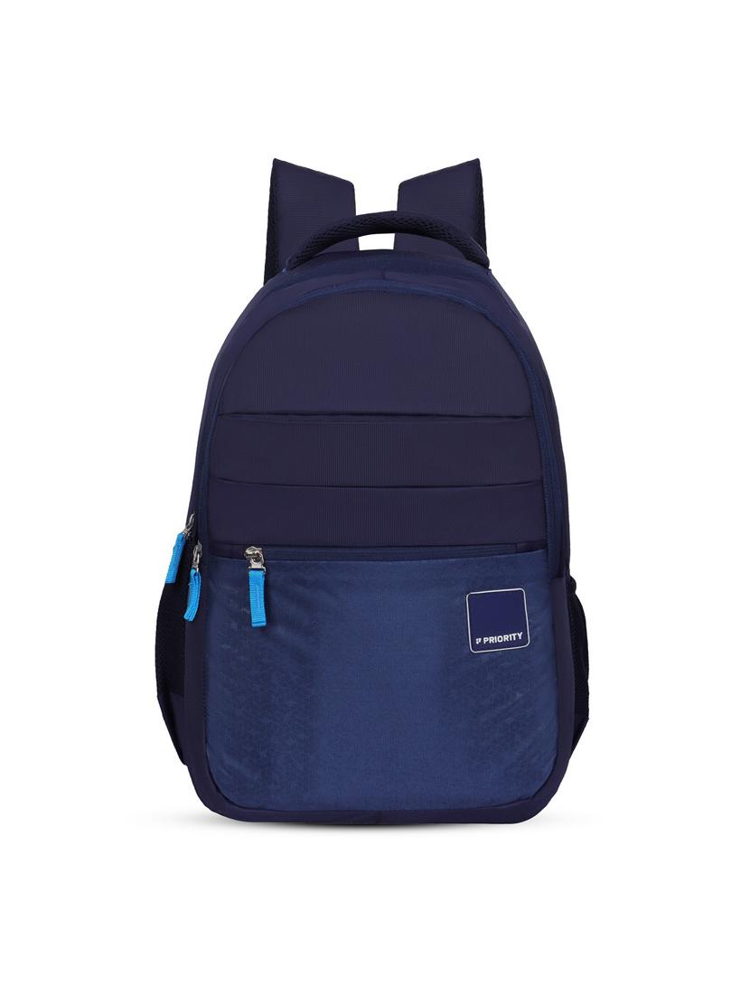 men navy blue adjustable straps backpack - 21617546 -  Zoom Image - 0