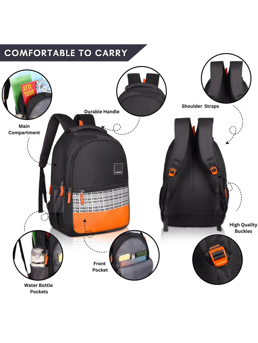 men black adjustable straps backpack - 21617552 - Standard Image - 5