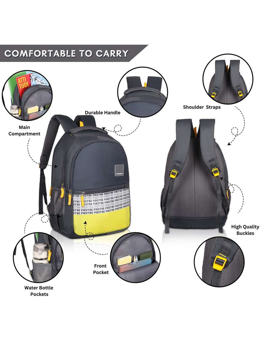 men grey adjustable straps backpack - 21617554 -  Standard Image - 5
