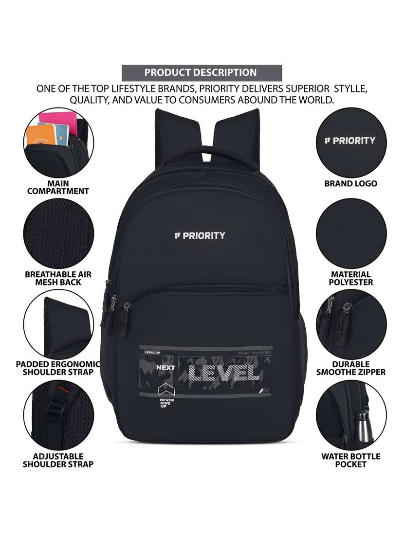 men black adjustable straps backpack - 21617558 -  Standard Image - 5