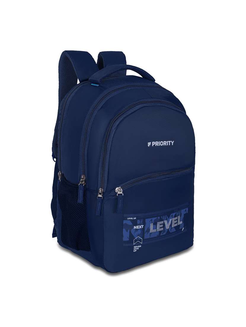 men navy blue adjustable straps backpack - 21617559 -  Standard Image - 3